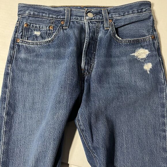 Levi's Jeans Women's Blue 721 High Rise Big E Skinny Denim Size 27x28 - Picture 6 of 16